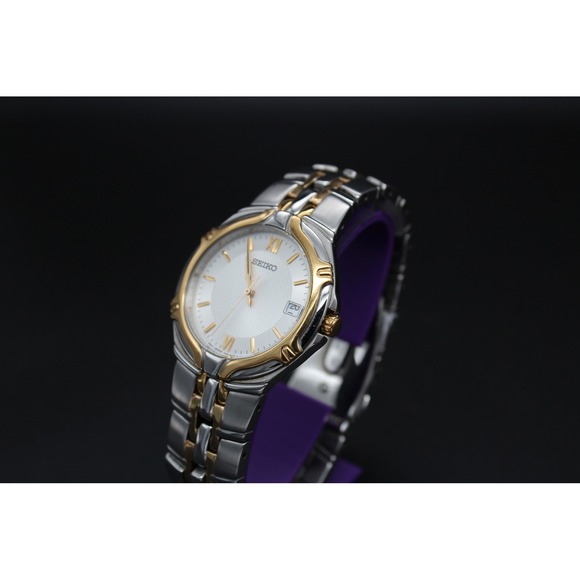 Seiko Other - Seiko 36mm Two-Tone Dress Watch 7N42-6C10 – Textured Dial – Original Bracelet‎